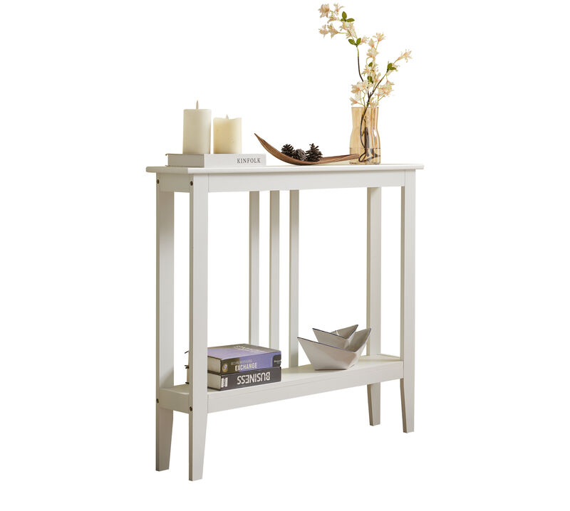 Kings Brand Furniture Balfour Console Table &ndash; Durable Wood, Windsurfer Finish, Smooth Top & Lower Shelf