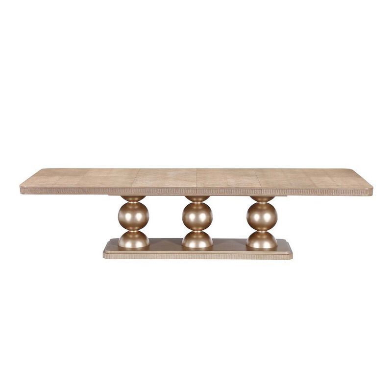 Michael Amini West Kensington Rectangular Dining Table - Sea Salt Caramel image number 3