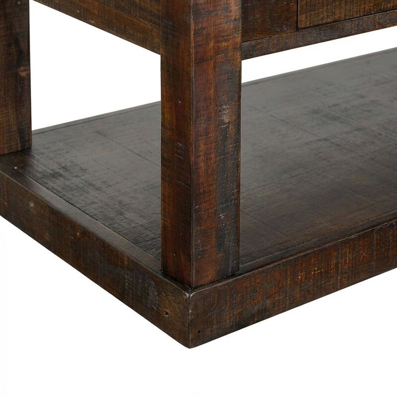 Starlight Canyon Home Dark Brown Coffee Table with Casters for Easy Mobility and Traditional Style image number 6