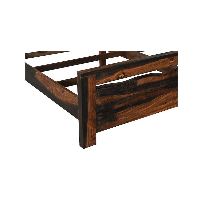 Taran Designs Marin Live Edge Solid Wood Queen Panel Bed