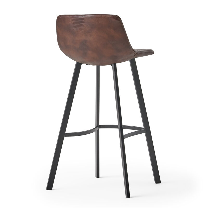 Merax Leather Barstool Brown