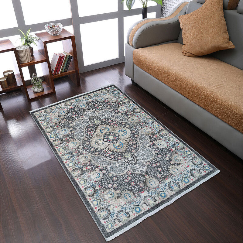 RUGSOTIC CARPETS MACHINE MADE POLYESTER AREA RUGS  - Rectangle Shape, Classic Oriental Traditional  Design, Low Pile Machine Made Area Rugs (M00094) image number 1