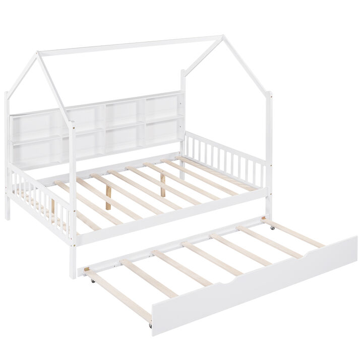 Merax House Bed with Trundle