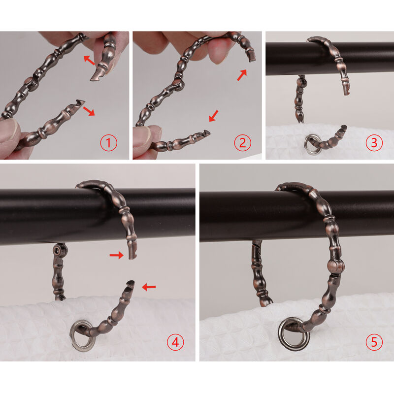 Utopia Alley Rust-Proof Zinc Shower Curtain Hooks with Closed Loop, Shower Hooks Hangers for Bathroom, Kitchen Utensils, Curtains, Clothing, Towels etc - Set of 12 image number 7