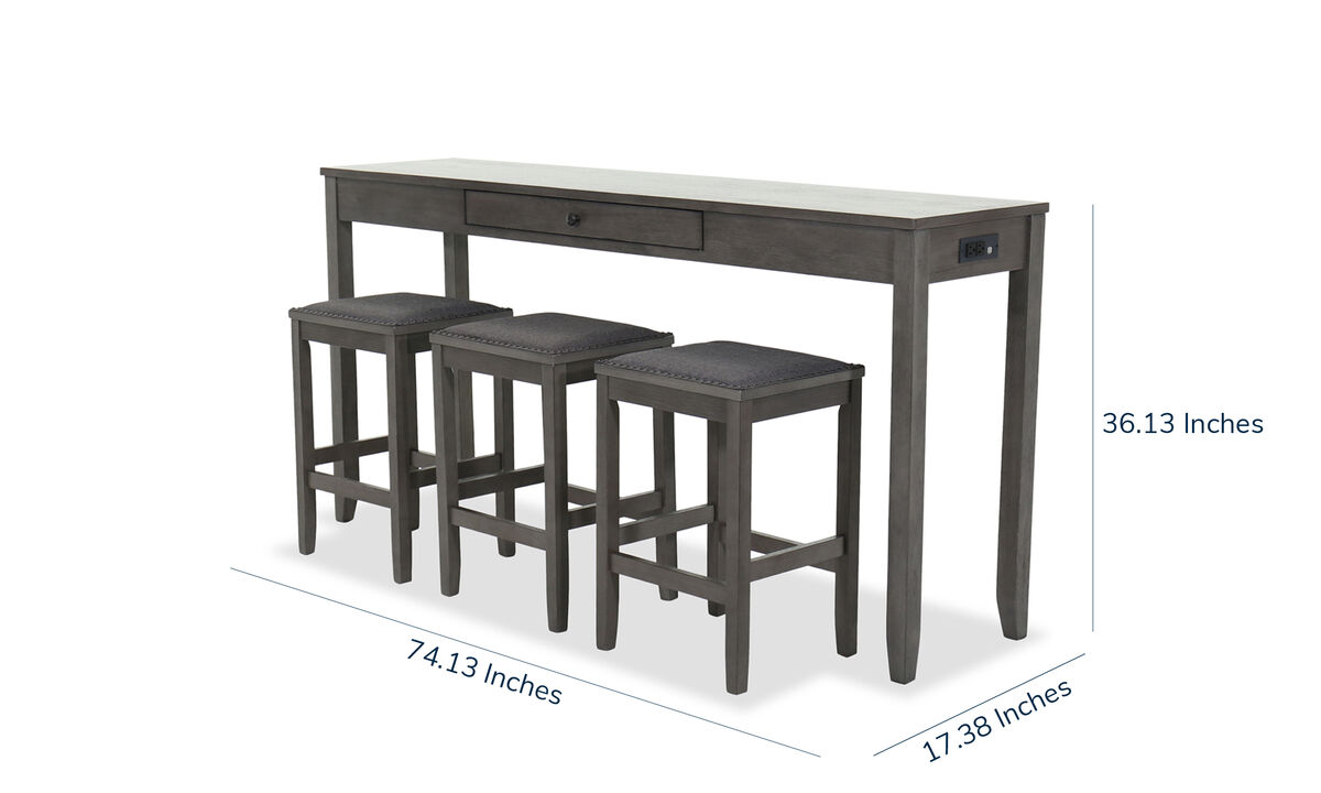 Caitbrook 4-Piece Counter Height Table Set