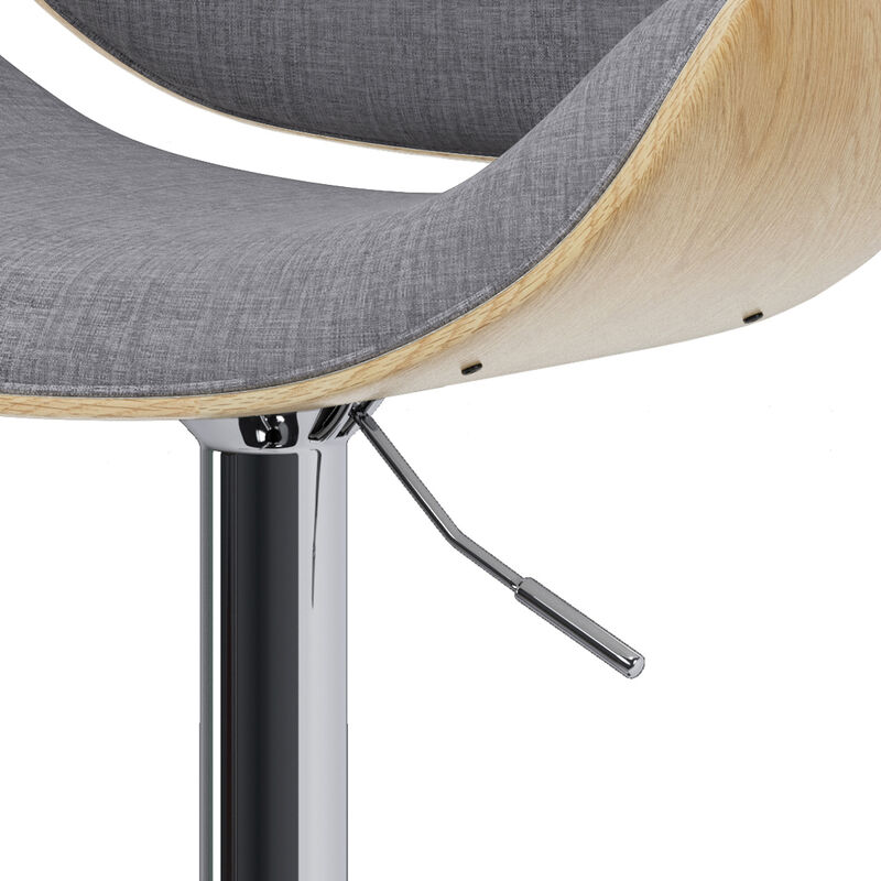 Marana Bentwood Adjustable Swivel Bar Stool