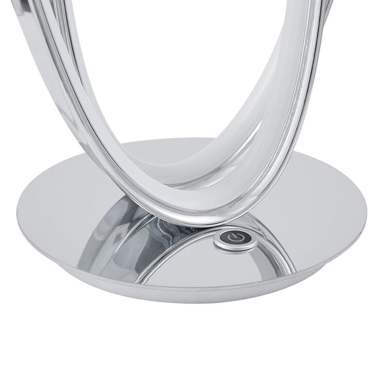 Milan Table Lamp Chrome Metal Dimmable Integrated LED