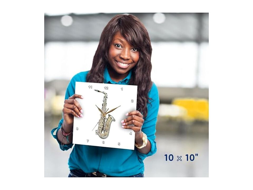 Saxophone Wall Clock 10 Inch Home Decor
