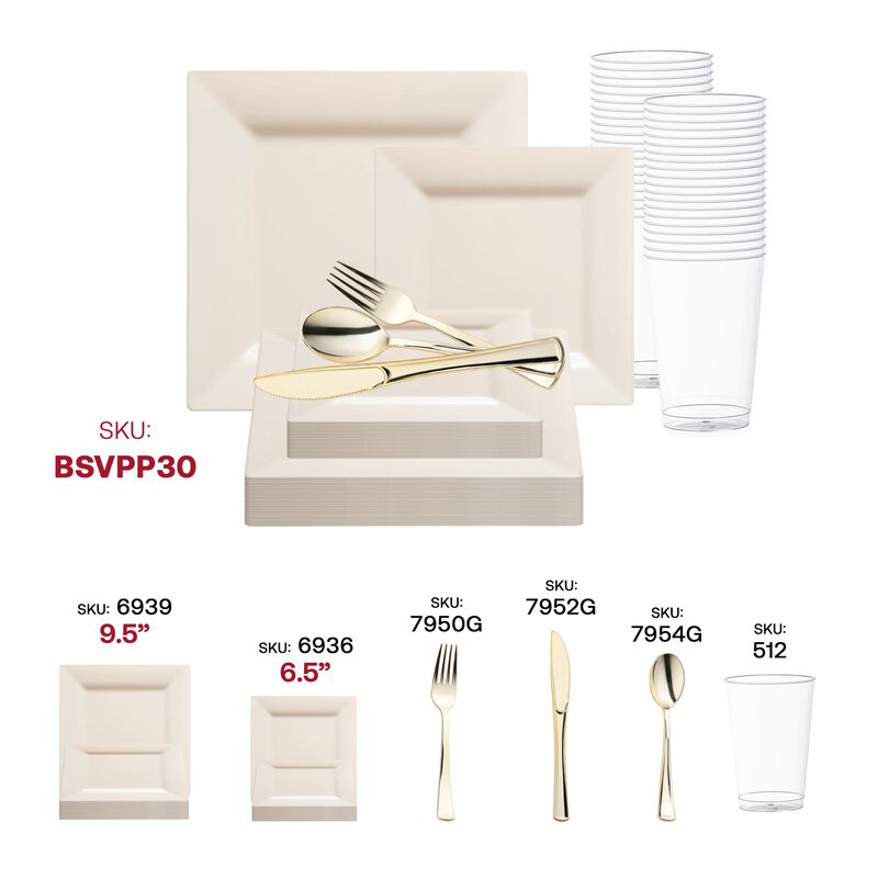 Square Plastic Wedding Value Set (30 Sets) image number 5
