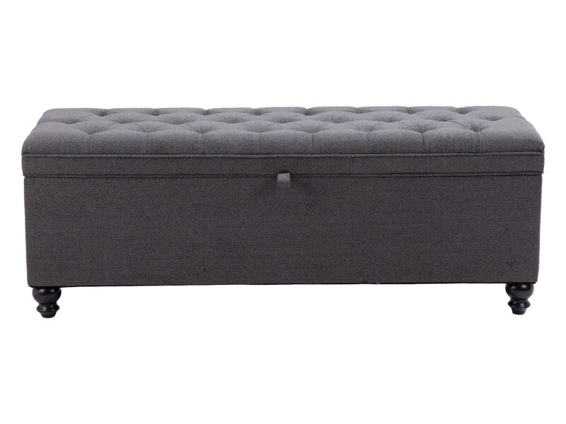 Halifax Storage Bench Gravel Gray