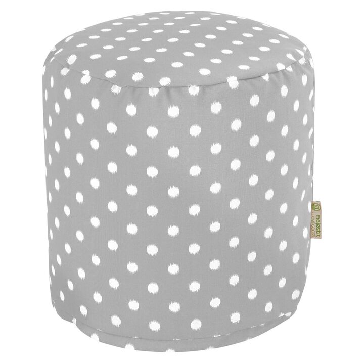 Majestic Home Goods Pouf Ikat Dot Gray