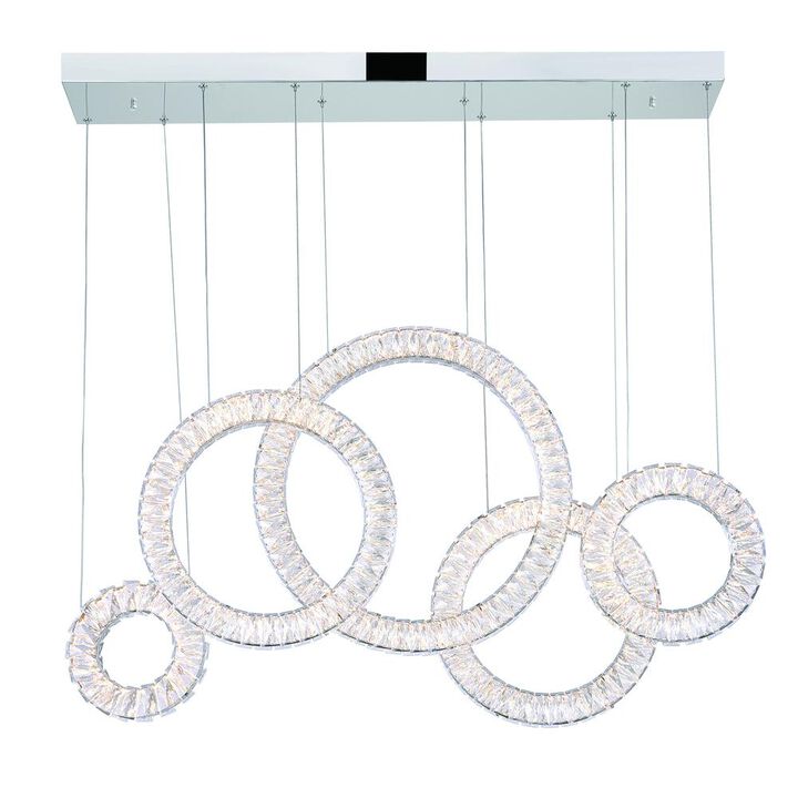 CWI Lighting Celina LED Chandelier With Chrome Finish