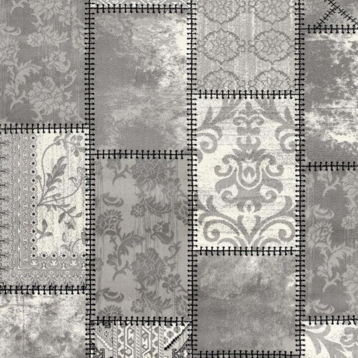 HomeRoots Damask Power Loom Area Rug