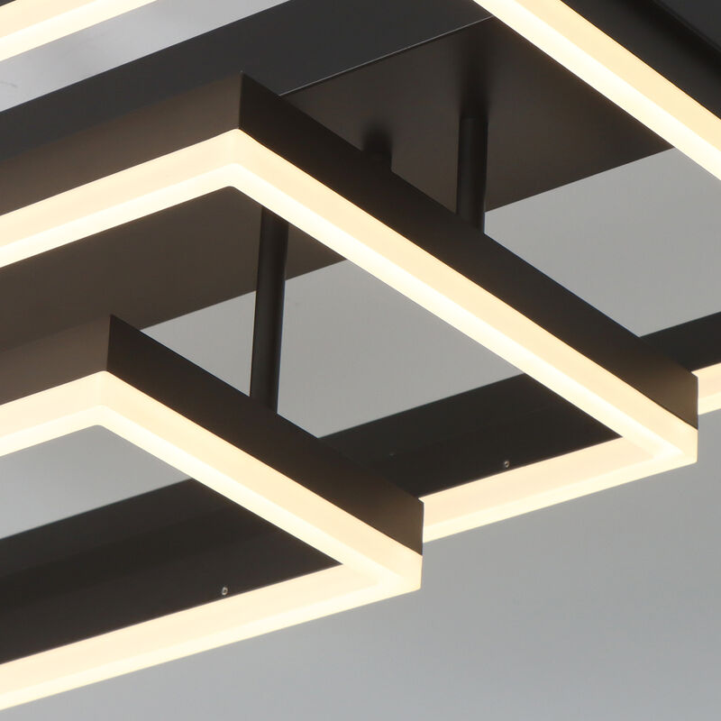 LED Flush Mount Light Rectangle Aluminum Ceiling Light Remote Dimming image number 6