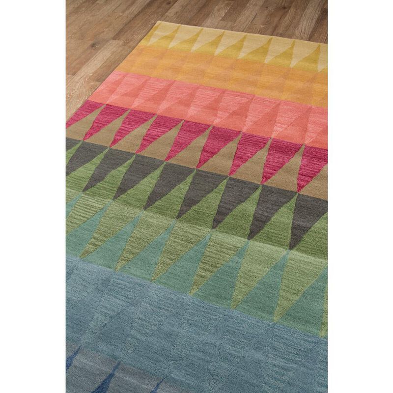 Momeni Contemporary Runner Area Rug, Multi Red, 2'3 X 8' Runner