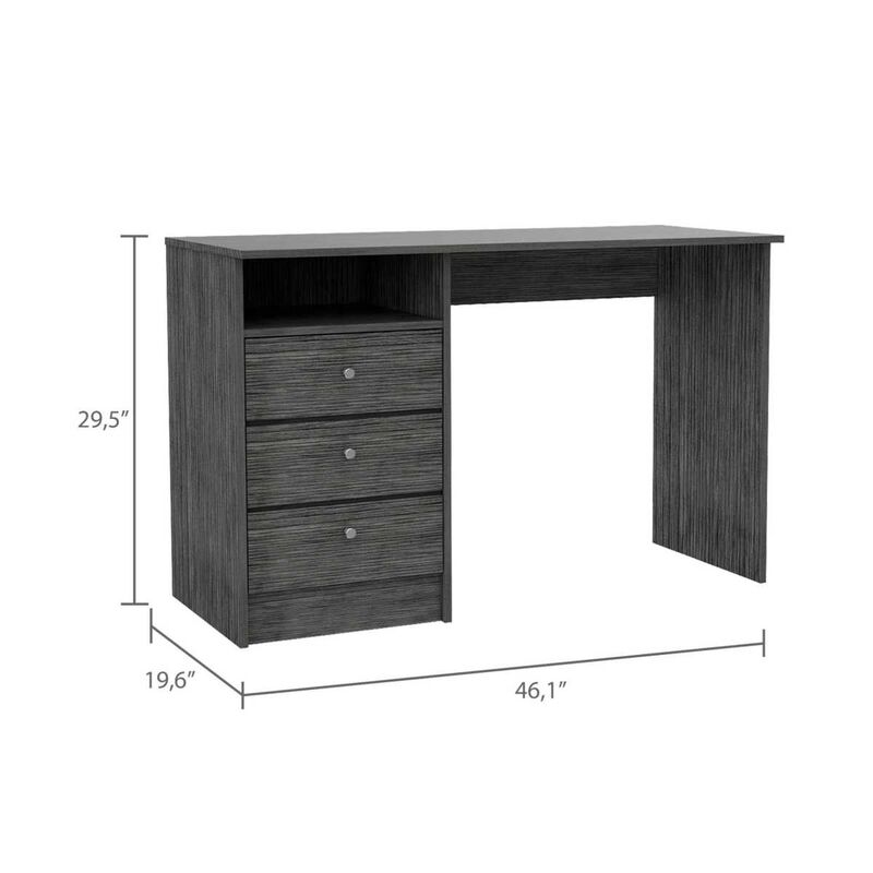Providence 3-Drawer 1-Shelf Computer Desk Smokey Oak