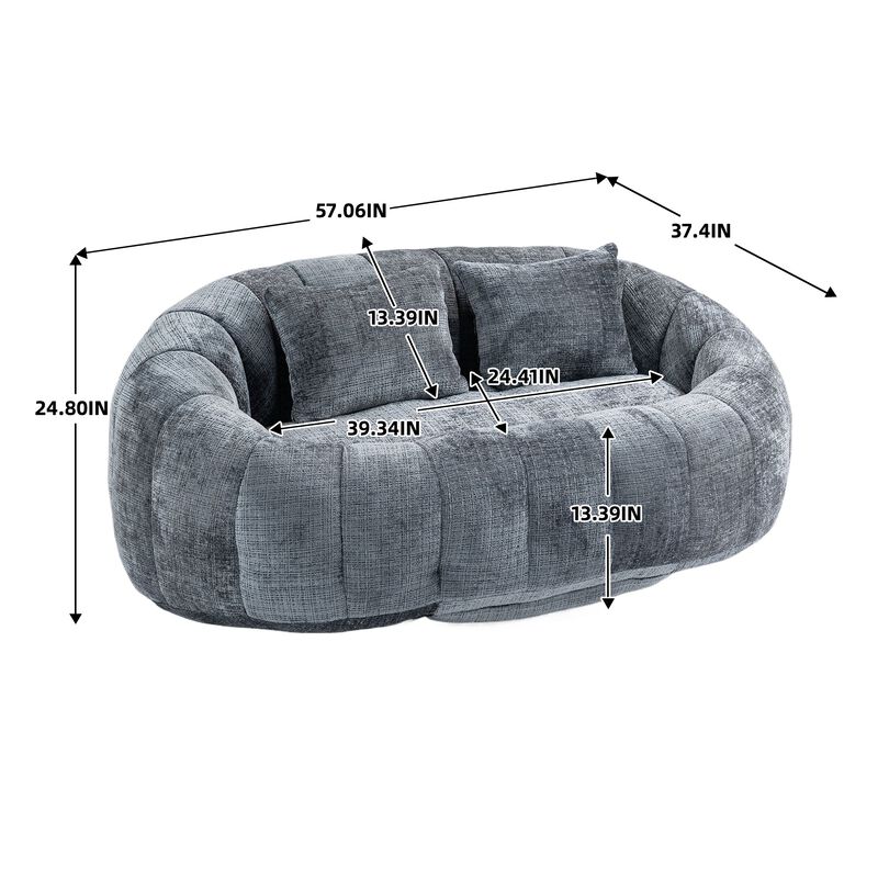 Mondawe Lazy Sofa High Back Bean Bag Chair Couch, Accent Floor Soft Lounge Chair
