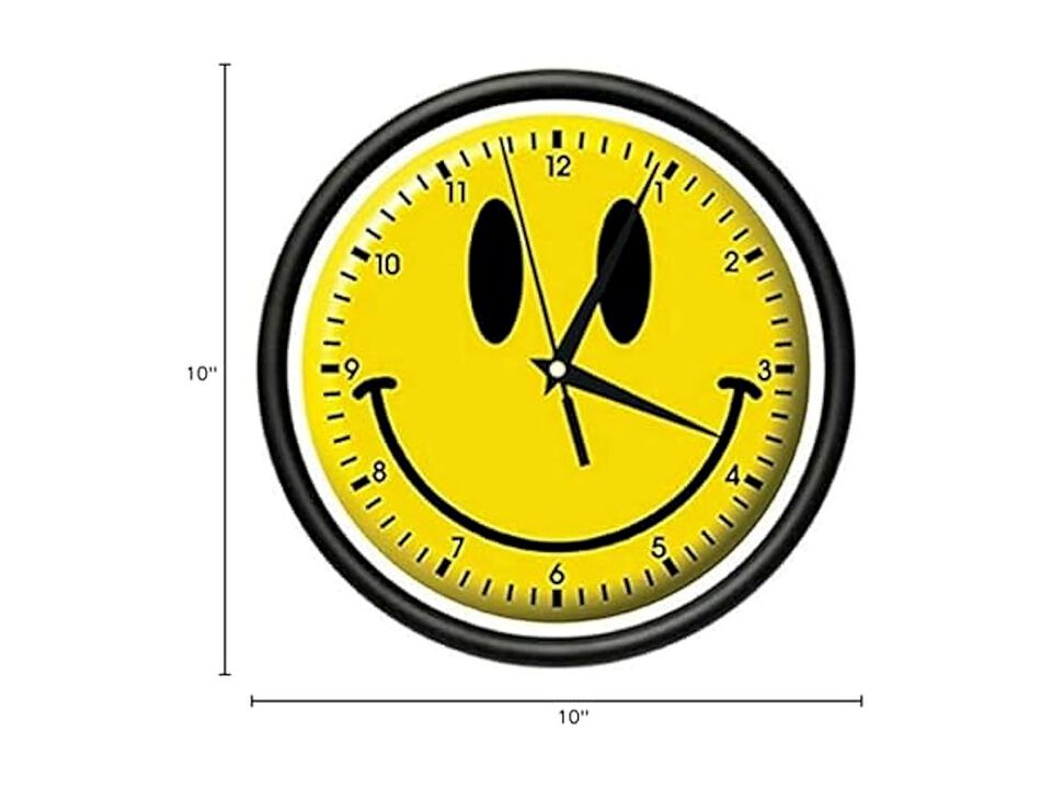 Smiley Happy Smilie Faces Wall Clock Bedroom Decor