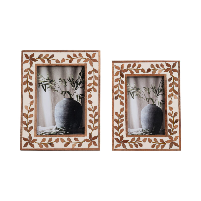 5x7 Wood Inlay Vine Frame image number 5