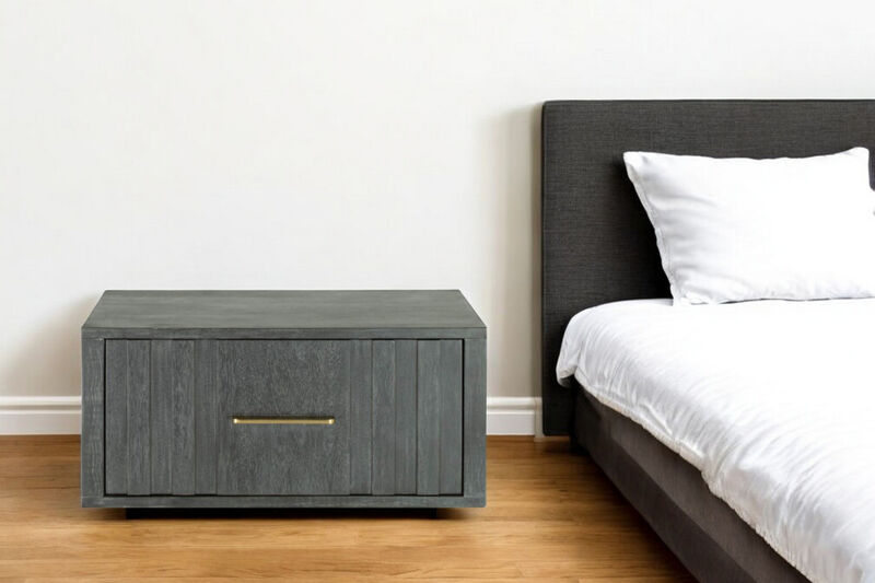 Durable Solid/Manufactured Wood 1-Drawer Bedside Cabinet