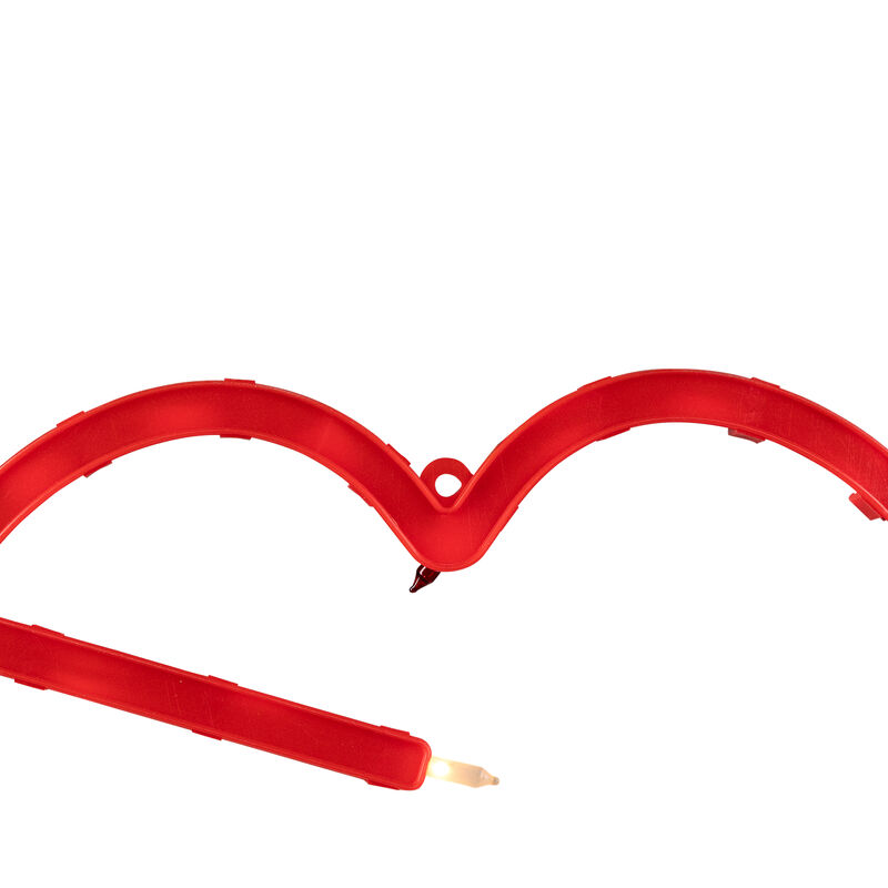 17" Lighted Red Heart with Arrow Valentine's Day Window Silhouette Decoration image number 5