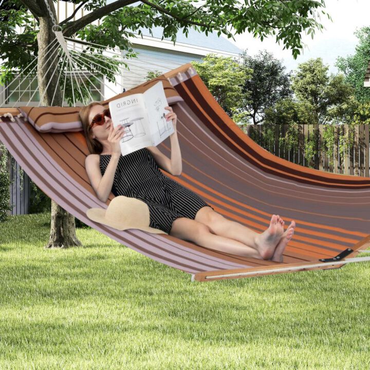 Hivvago Patio Hammock Foldable Swing Chair Bed with Detachable Pillow