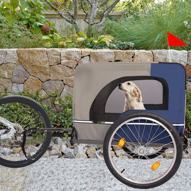 88LB Capacity Foldable Dog Bike Trailer &ndash; 2 Entrances & 20" Wheels for Easy Access image number 5