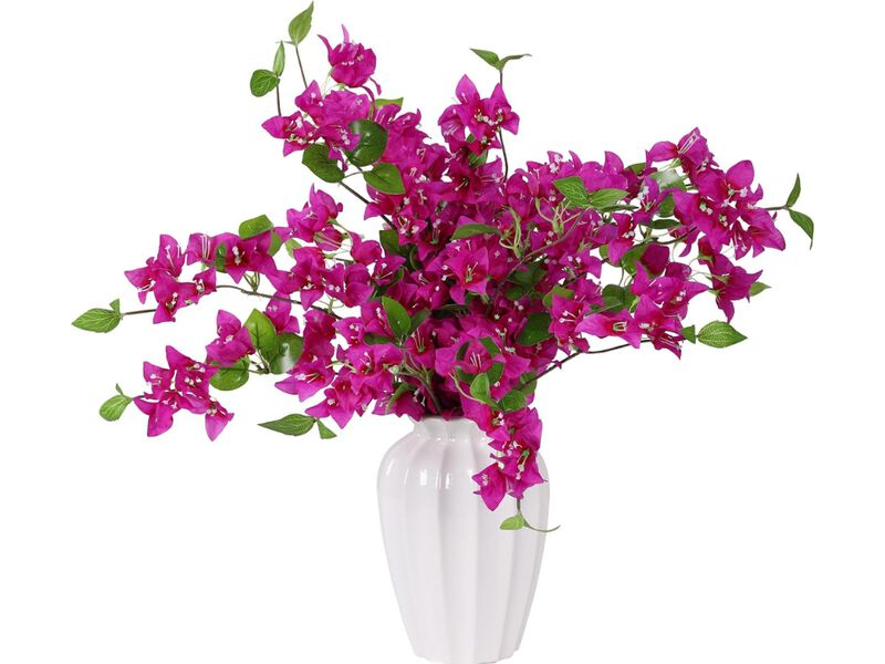 10 Piece Purple Artificial Bougainvillea Flower Stems Outdoor Garden Porch Decor image number 0