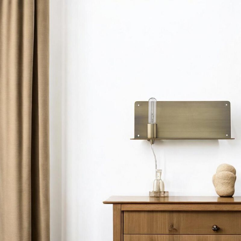 Hivvago Dull Gold Shelf Wall Light