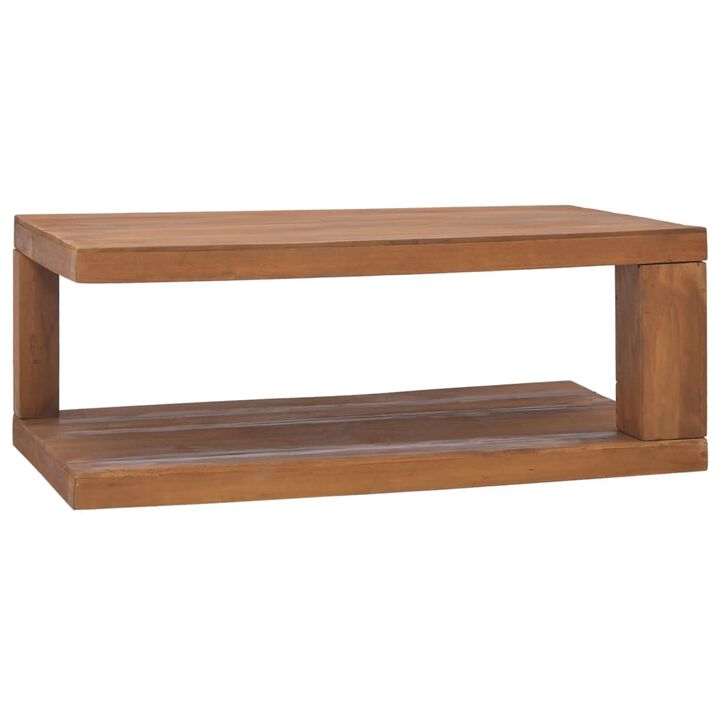 vidaXL Coffee Table 35.4x19.7x13.8 Solid Teak Wood