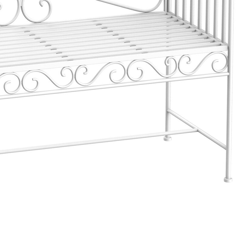 Hivvago 43" Outdoor Garden Bench with Armrests image number 7