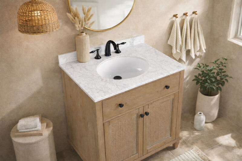 Annie 30" Bathroom Vanity Weathered Fir image number 2