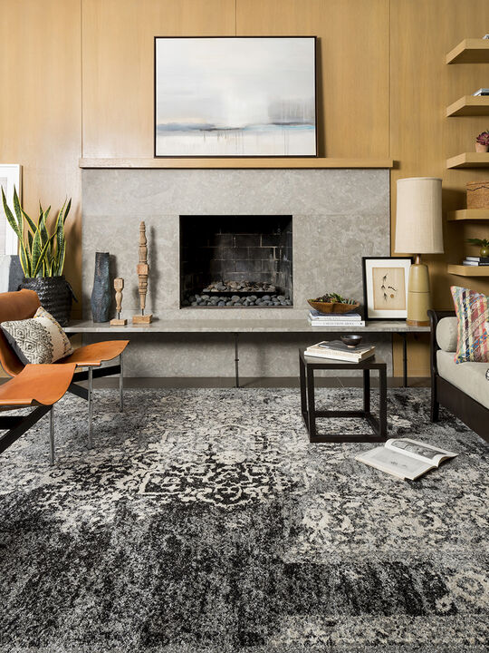 Emory EB01 Black/Ivory 3'10" x 5'7" Rug