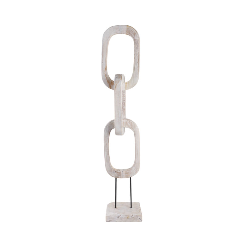41" Teak Chain Sculpture image number 0