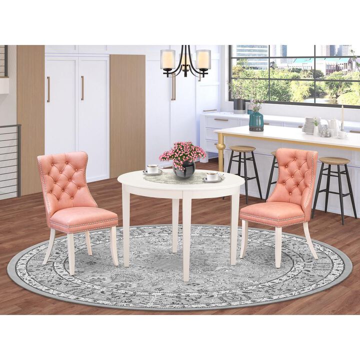 East West Furniture 3 Piece Dining Table Set