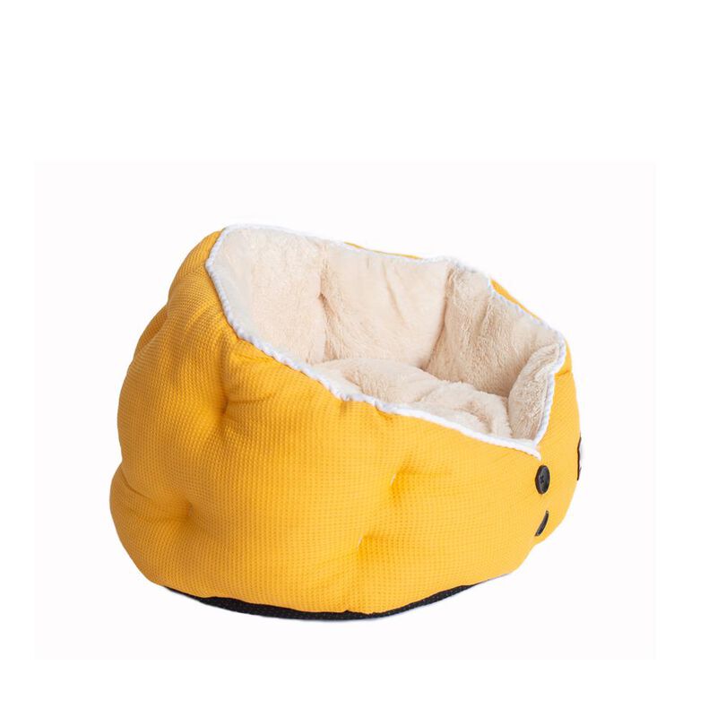 Armarkat Cat Bed Gold Waffle And White