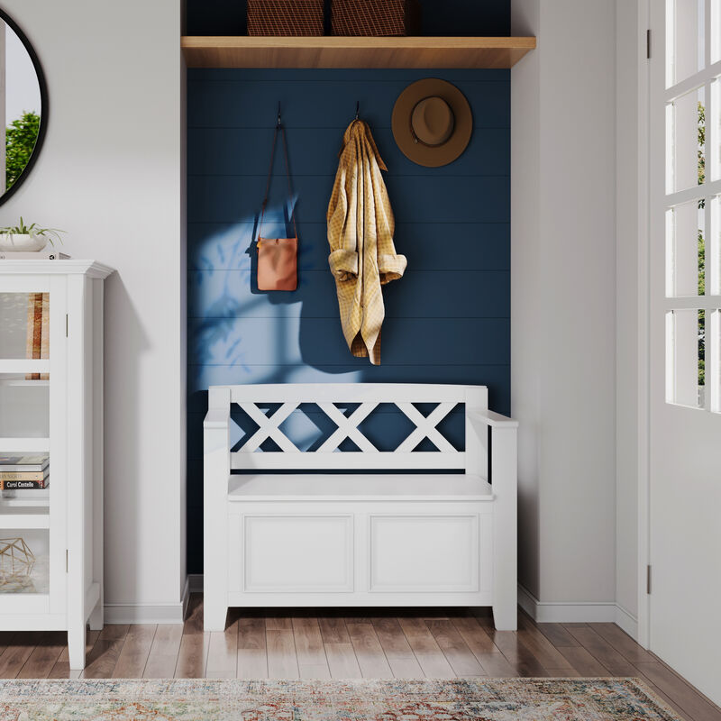 Simpli Home Amherst Small Entryway Storage Bench image number 1