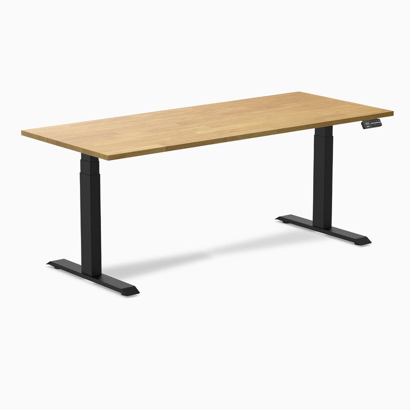 Desky Dual Rubberwood Sit Stand Desk image number 0