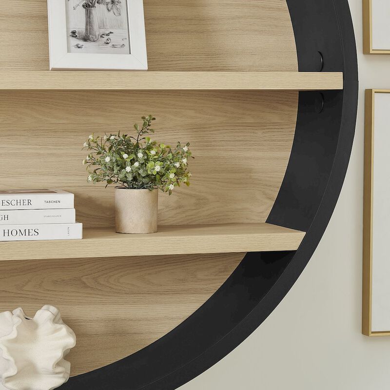 Romy 47" Round Wall Book Shelf image number 9