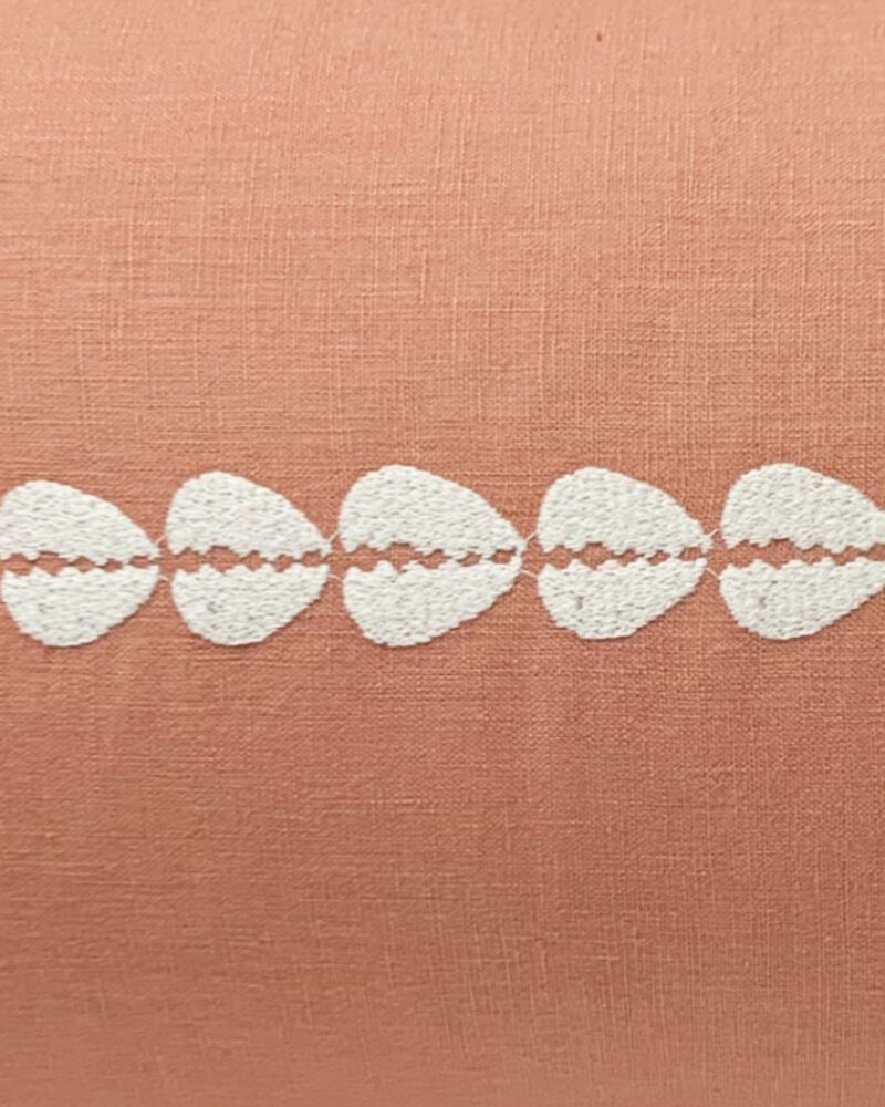 Cowrie Embroidered Pillow