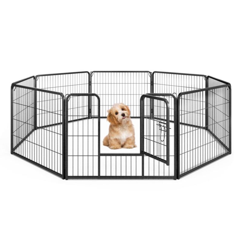 Hivvago 8 Panel Pet Fence Indoor Outdoor