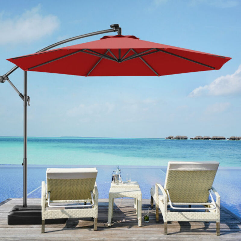 10 Feet Patio Outdoor Sunshade Hanging Umbrella