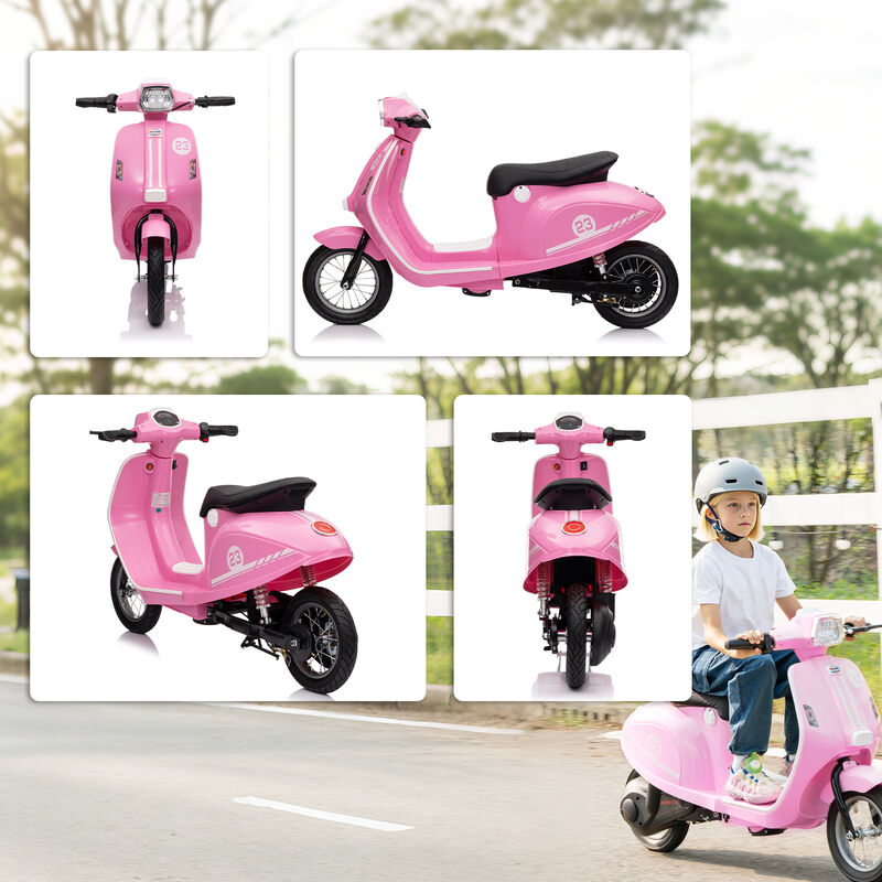 BreeBe 24V Kids Motorcycle with 3-Speed, Electric Motorcycle with Rear Suspension and LED Lights image number 7
