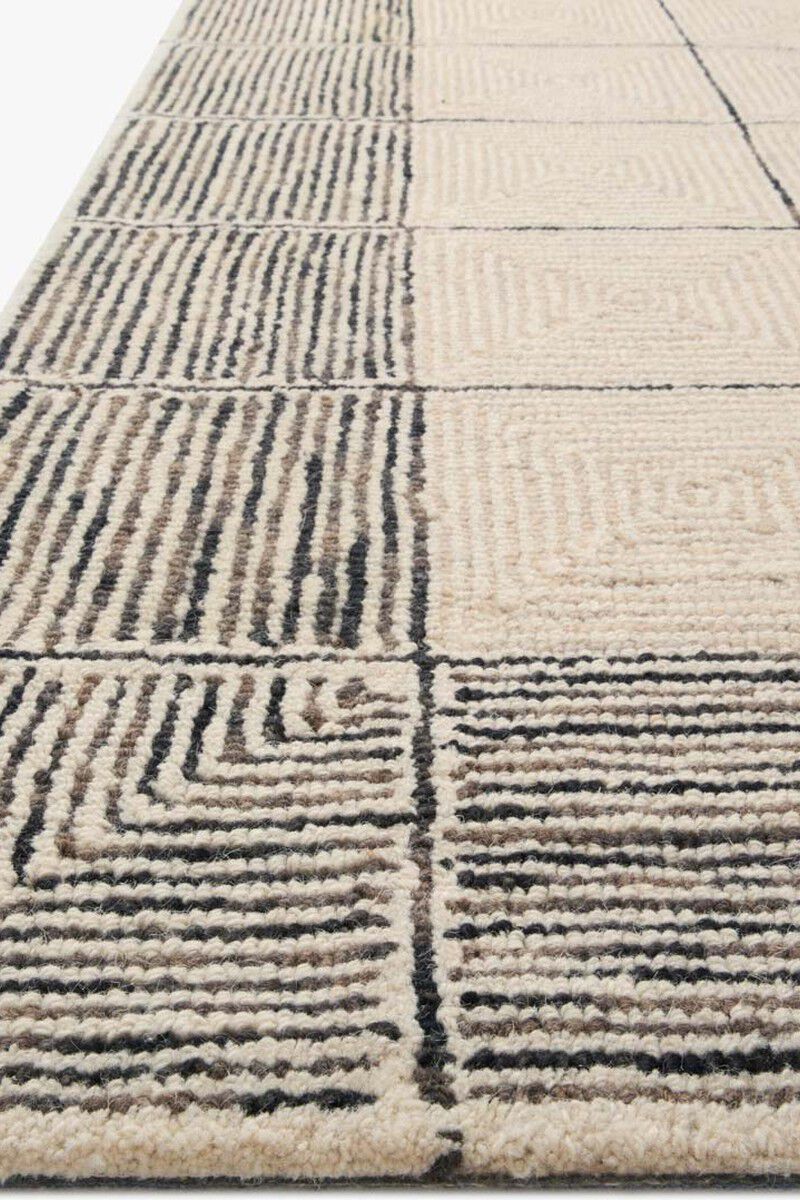 Francis FRA02 Cream/Black 8'6" x 12' Rug image number 4