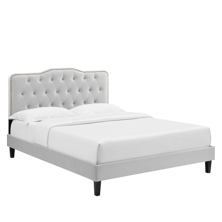 Modway Amber Platform, King, Light Gray