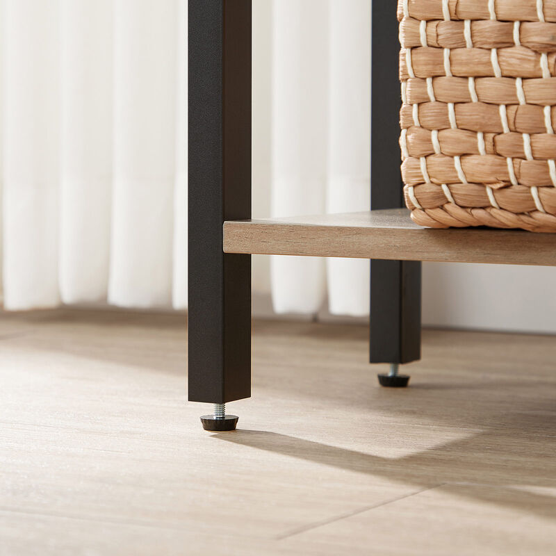 Modern 5-Tier Bookcase with Metal Frame &ndash; Open Shelf Storage Rack for Books, Decor and Plants