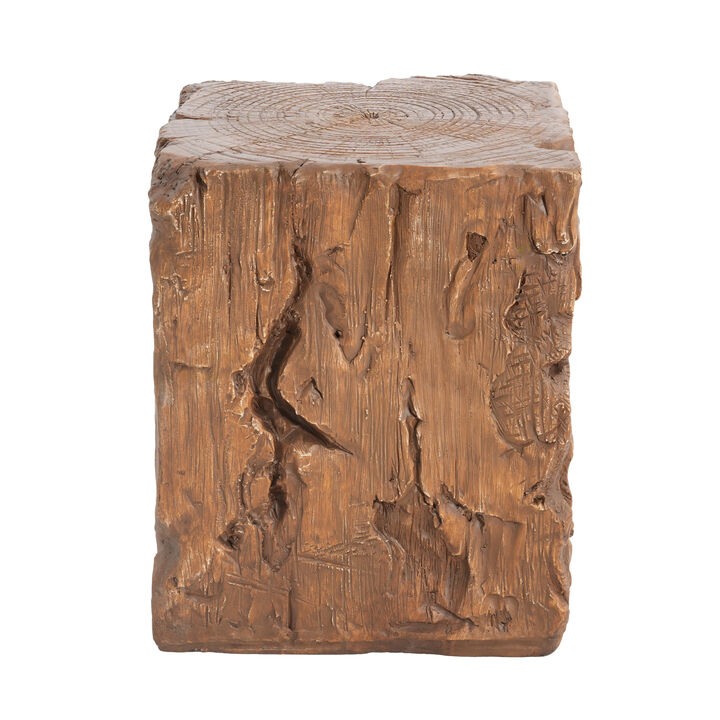 Christopher Knight Home Chasey Rustic Outdoor Stump Shape Lightweight Concrete Side Table