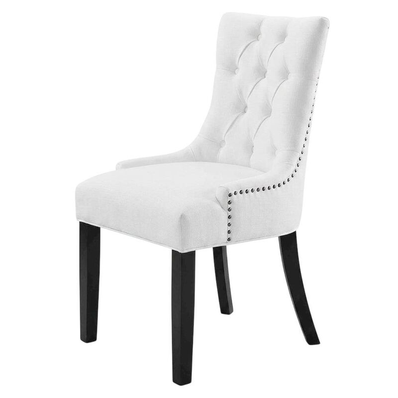 Tufted Upholstered Fabric Dining Chair for Kitchen and Dining Room, Beige image number 1