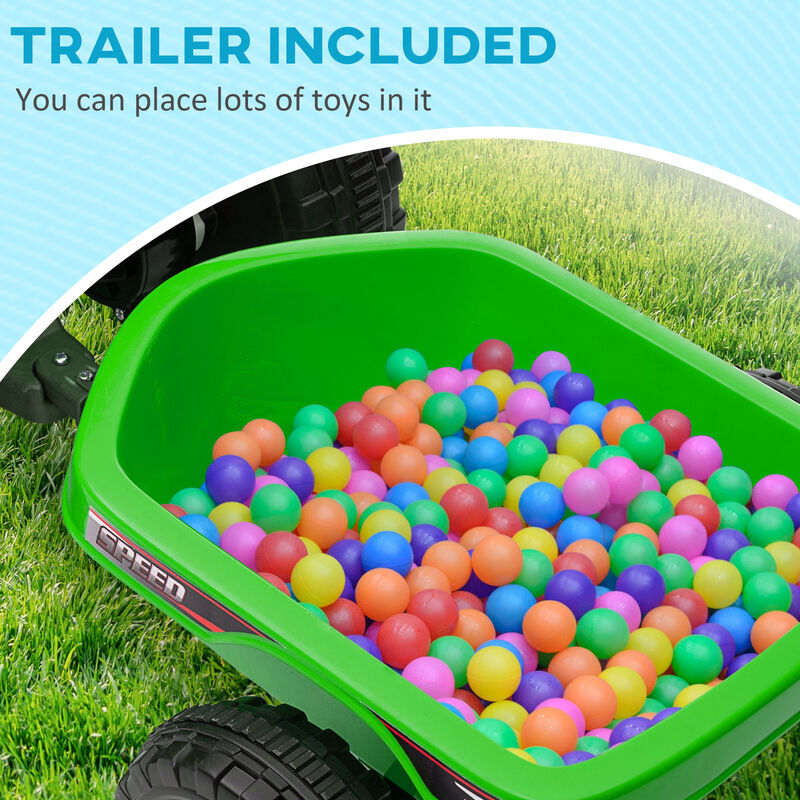 BreeBe 6V Electric Toy Car with Back Trailer, Forward Backward, Wear-Resistant Wheels image number 3