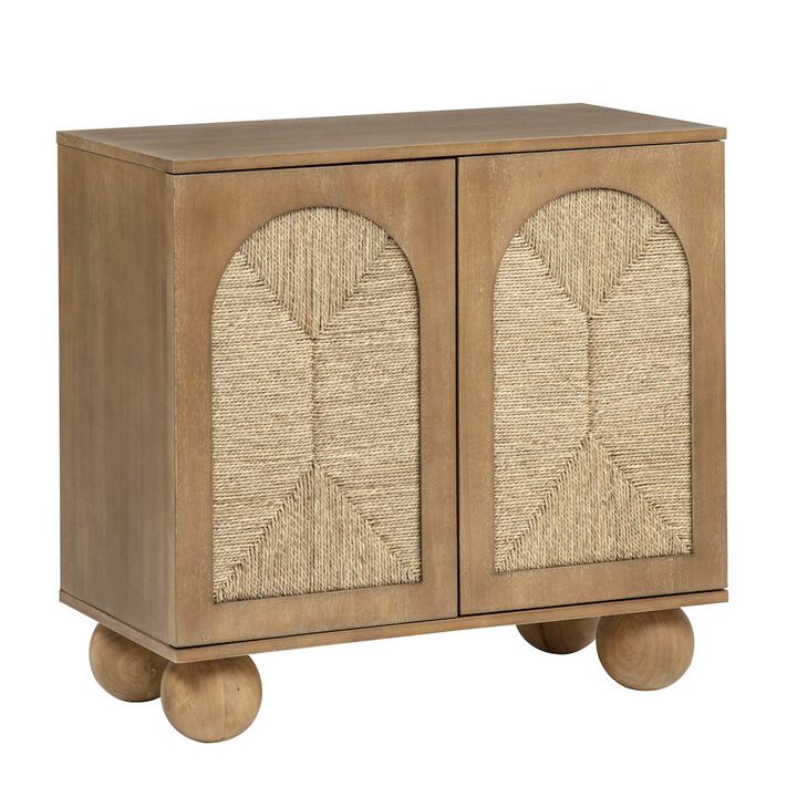 Cyrus 31" Wide 2-Door Accent Cabinet Natural Wood Finish